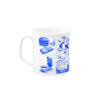 aosansyoのaosansyo10周年記念タイル画 Tiles connecting decade Mug :left side of the handle