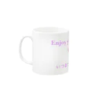 Girly*hガーリーエイチの母へのプレゼントパープル Mug :left side of the handle