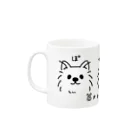 イラスト MONYAAT のポメラニアンの ぽ わん キリッ 黒L  Mug :left side of the handle