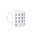 防大ペンギンのピクトグラム学生 Mug :left side of the handle