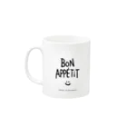 QCQC のBon appetit Mug :left side of the handle