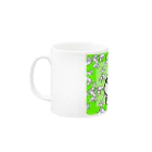 🤍一ノ瀬 彩 🐇⸒⸒ suzuri支店🤍のｶｵｽうさぎ:緑【多+1】 Mug :left side of the handle