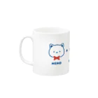 チョッちゃんのネコ+ヒゲ+メガネ Mug :left side of the handle