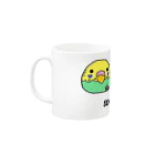 akink(ｱｷﾝｺ)のセキセイインコ三兄弟 Mug :left side of the handle