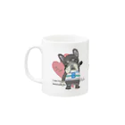 BuhiBuhiBooのぶぶちゃんとぶぶちゃん Mug :left side of the handle