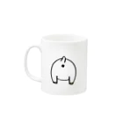 げんじぃの吉がけ牧場 / 76歳のヤギ飼いのヤギのおもちマグカップ（かおとおしり） Mug :left side of the handle