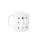 ワークンのローマ字（小文字） Mug :left side of the handle