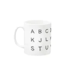 ワークンのローマ字（大文字） Mug :left side of the handle