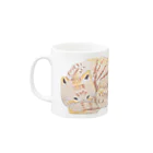 oppaipompomのトラ猫はここで丸くなる Mug :left side of the handle