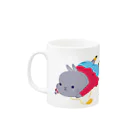 トゥインクルポケット　さくま育のおしり　ばいん＊うさぎ＆ぶた Mug :left side of the handle