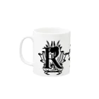 レトロネコ雑貨 華鳥風月のレトロネコ　マグカップ　イニシャル R Mug :left side of the handle