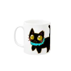 保護ねこ広場にゃん福゜の店長副店長 Mug :left side of the handle