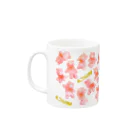 ショートアニメ『ねこちゃんのゆめ』OFFICIAL ONLINE STOREのねこちゃん総柄マグカップ Mug :left side of the handle