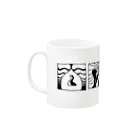 太陽の眼の太陽の眼 文字絵(黒/横長) Mug :left side of the handle