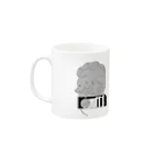 かわむショップ　suzuri支店のねこの本棚（３ひき） Mug :left side of the handle