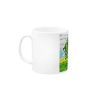 SJMavisの輝くような孤立するキングサリの木：Laburnum Tree in Splendid Isolation Mug :left side of the handle