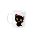 にこねこ【保護猫の保育園】のポポちゃんマグ Mug :left side of the handle