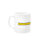 サトオのイエローブルーウクライナ国旗色　上下グレー Mug :left side of the handle