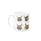 ヒカリタケウチのひげのながいねこ Mug :left side of the handle