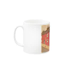 SJMavisの日本で満開に花開いたロウリー：Lowry in full Japanese bloom Mug :left side of the handle