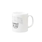 nya-mew（ニャーミュー）の猫舌カミングアウト_ホワイト Mug :right side of the handle