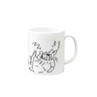 AngelRabbitsのうさぎむすこ（黒３） Mug :right side of the handle