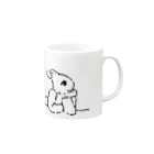 AngelRabbitsのうさぎむすこ（黒７） Mug :right side of the handle