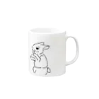 AngelRabbitsのうさぎむすこ（黒８） Mug :right side of the handle