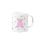 mi querida (ミ・ケリーダ)のPink Bear's CAFE♡mug Mug :right side of the handle