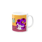 マーケットデザインワーク　ビイトのハリネズミのヘンジー三つ編み中 Mug :right side of the handle