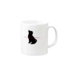 黒犬はよそ見しがちのウィルクシー① Mug :right side of the handle