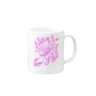 ひなたのgeji geji pink Mug :right side of the handle