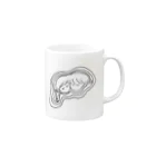 さと｜ノートのかたすみのほっぺた Mug :right side of the handle