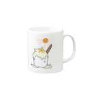 ナマケロのあとりえ🦥🐸の【とろけるあにまるず】はむちゃんあいす Mug :right side of the handle