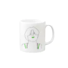 ハネギ　リツコのしろめ女子＃０１ Mug :right side of the handle