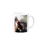 天然枝毛のスベスベな猫の頭 Mug :right side of the handle