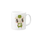 イラストレーターしらかべりえの三匹のこぶた長男 Mug :right side of the handle