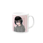 癒しの場所のパーカー姿の女の子 Mug :right side of the handle