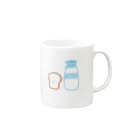 もこもこのきゅうしょくのあいつ Mug :right side of the handle