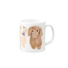 hanapecha_wannyanの仲良しダックスちゃん Mug :right side of the handle