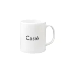 アートのサブスクCasie(かしえ)のCasieロゴマグカップ Mug :right side of the handle
