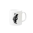 まろかれ堂の【墨絵】黒子ちゃん Mug :right side of the handle