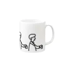 投票所はあっち→プロジェクトのPEOPLE マグカップ Mug :right side of the handle