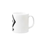 雁花工房（寄付アイテム販売中です）のハクガン家紋（頭文字）寄付付き Mug :right side of the handle