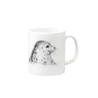 ぴすぴすのSpotted seal & Ringed seal Mug :right side of the handle