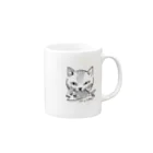 _F_U_T_A_N_J_I_の味見の猫 Mug :right side of the handle