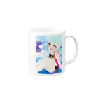 pumuz屋さんの青髪のかわいい女の子(夏) Mug :right side of the handle