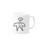 かわいいいきものグッズの服に自我を吸われた人 Mug :right side of the handle