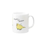 いい子のインコショップのみょーんとぺしょーん Mug :right side of the handle