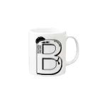 b.b propecho clothesの propecho「B」 Mug :right side of the handle